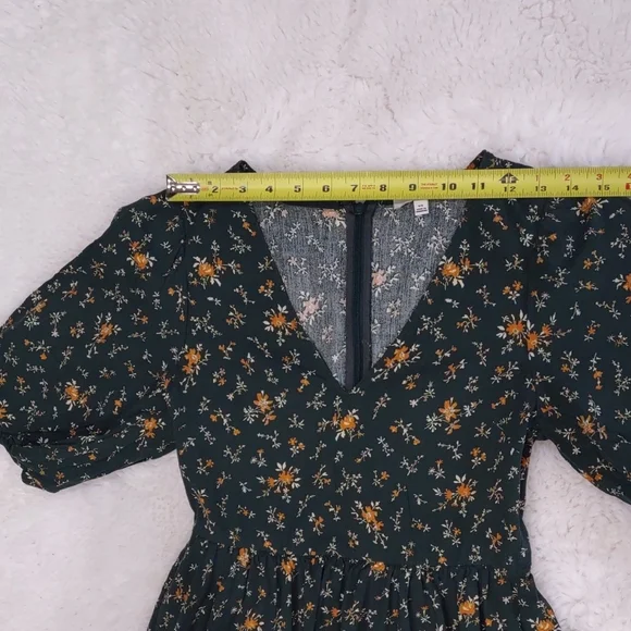 MADEWELL Floral Green Dress - Picture 9 of 16